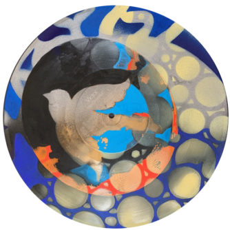 © 2020 CHRISTINA SAJ. All Rights Reserved. http://chrisitnasaj.com
Mixed Media, 12" diameter acrylic on vinyl
